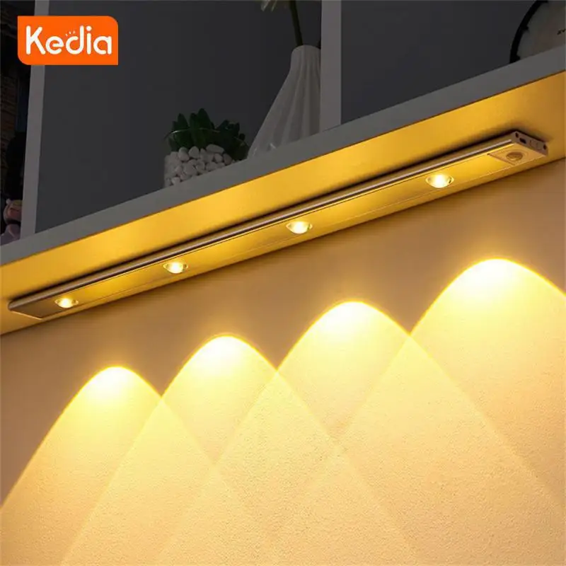 

Wireless Motion Sensor Led Lights Motion Sensor Night Light Usb Under Cabinet Lamps Bedroom Bedside Bathroom Night Light