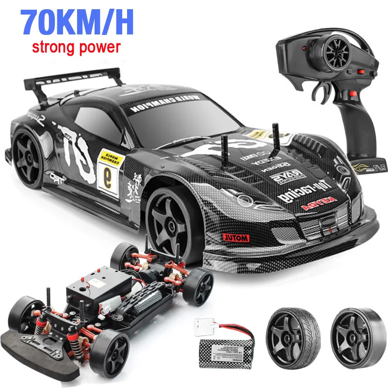 

1:10 4WD 70KM/H High Speed Drift RC Car Shock Absorber Anti-collision Off-road Racing Remote Control Car Toys For Children Gifts