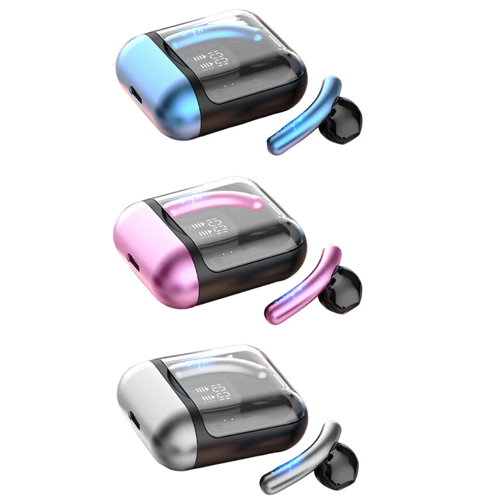 

Беспроводные спортивные наушники, цифровой светодиодный дисплей, Bluetooth V5.2, Автоматическое Сопряжение, шумоподавление, наушники-вкладыши, г...