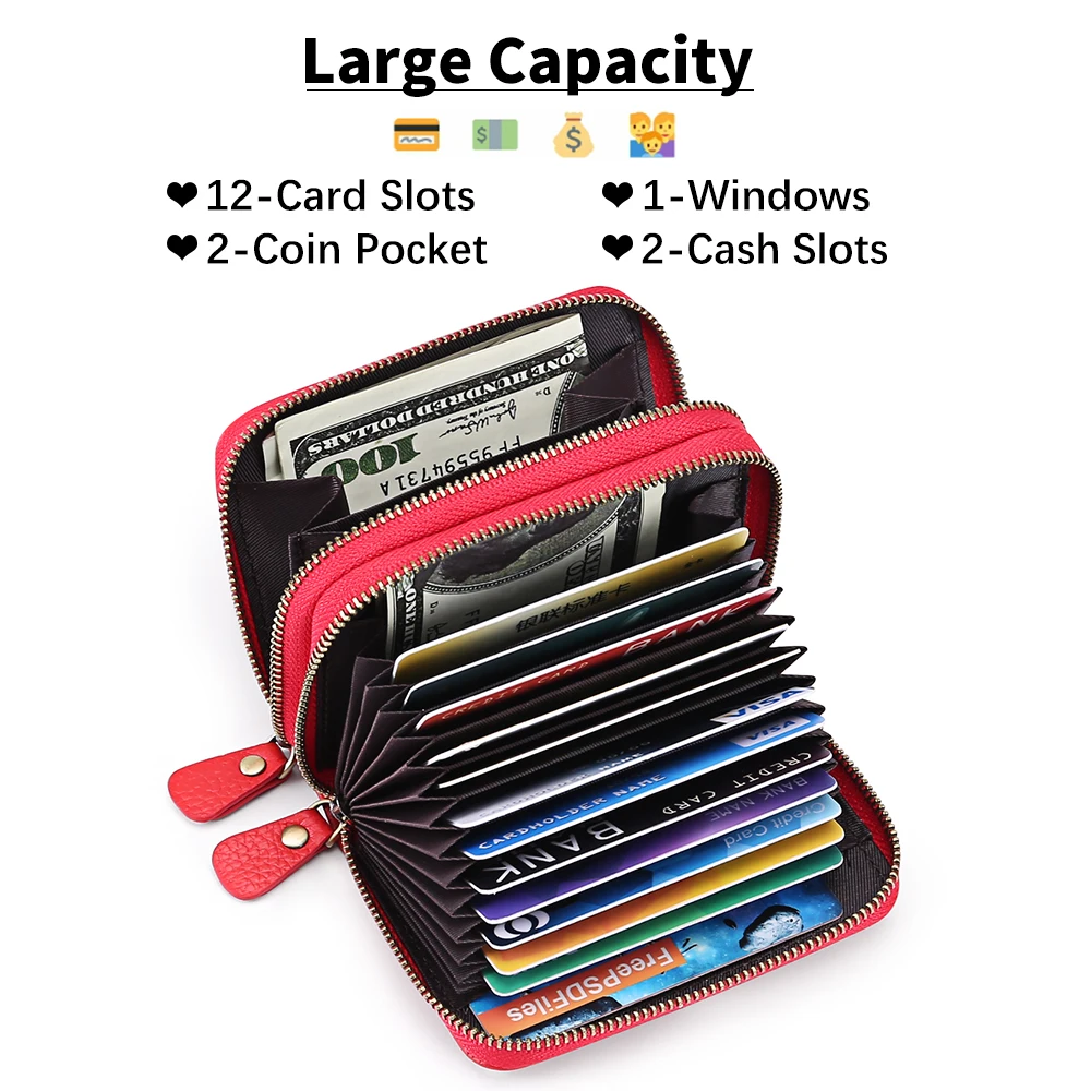 Simple Women Genuine Leather Purses Female Wallets Lady Small Coin Pocket Rfid Card Holder Mini Money Bag Portable Clutch