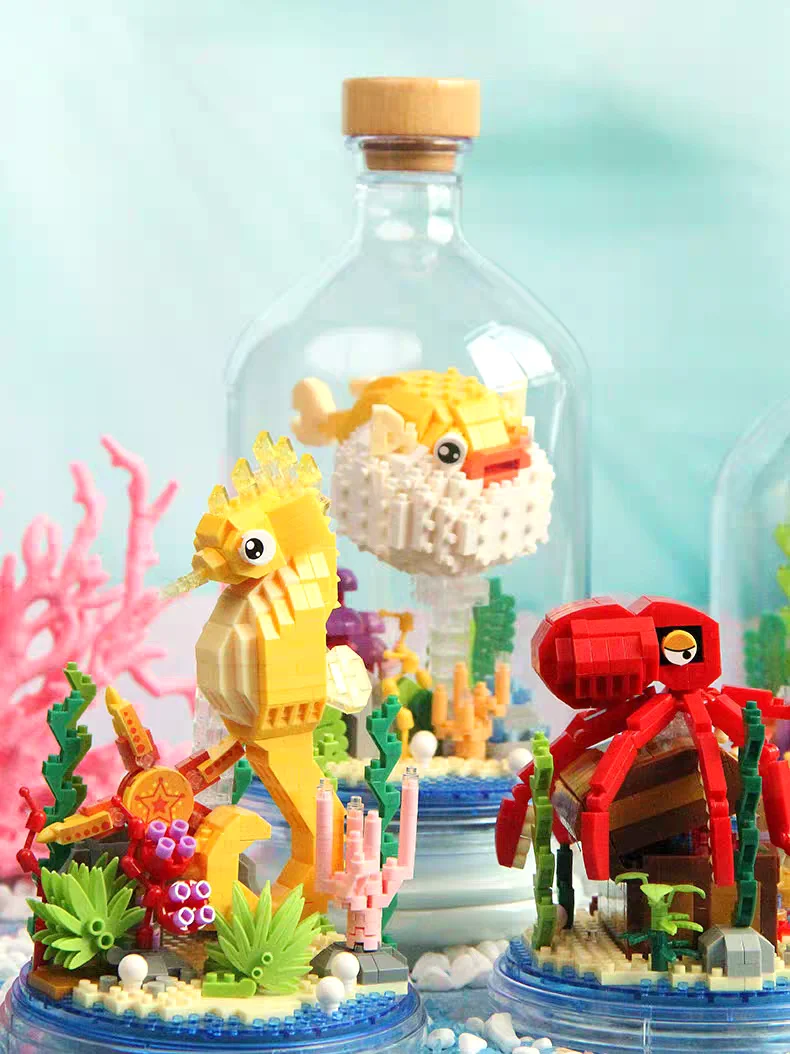 Рыба-клоун кирпичи игрушки морской мир здание животных биокис сборка набор