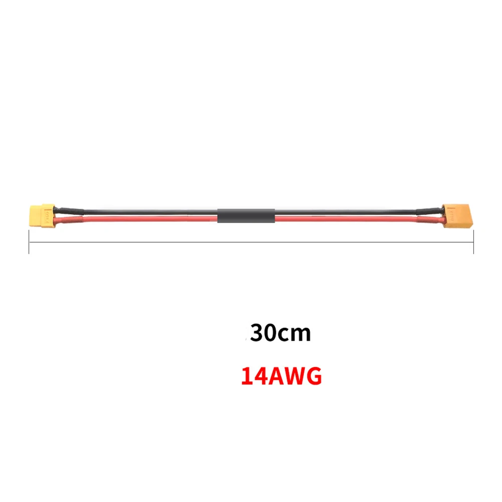 

Удлинительный кабель Ebike XT60, гнездо/штекер, 1 шт., 14AWG + резина, черный + красный + желтый, прочный удлинитель аккумулятора для электрического велосипеда