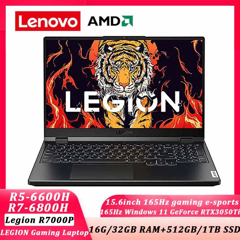 

Lenovo LEGION R7000P Gaming Laptop 2022 New 15.6inch R7-6800H 16GB/32GB RAM 512GB/1TB SSD RTX3050Ti Windows11 165Hz IPS Notebook