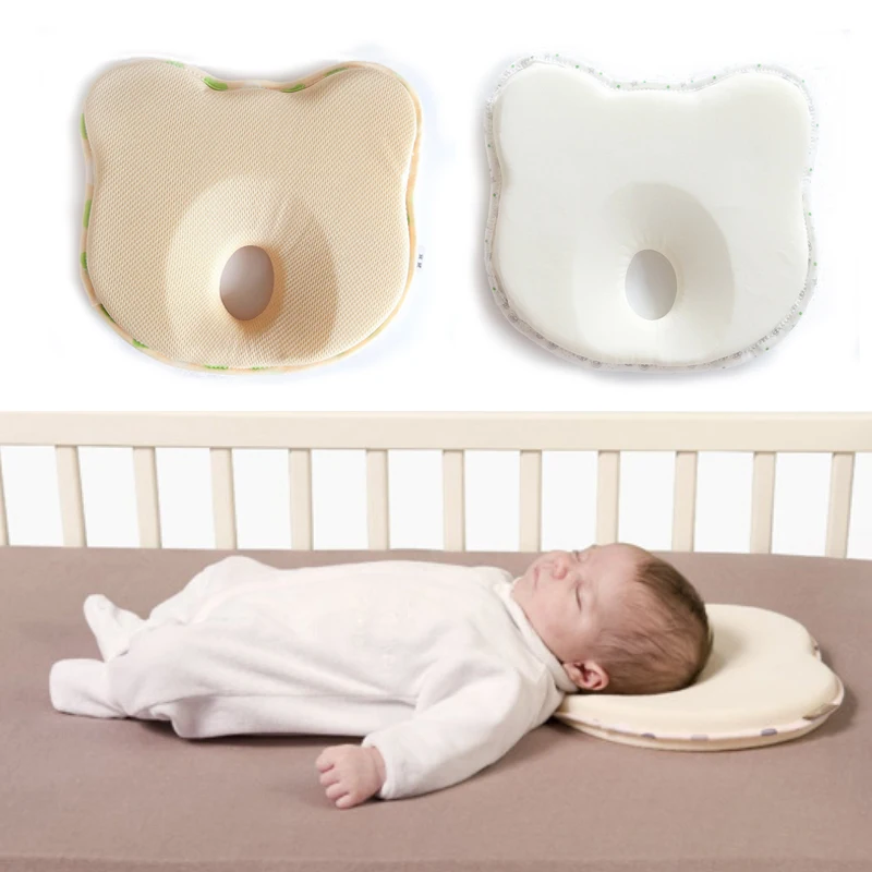 

Hot Infant Anti Roll Toddler Pillow Heart Shape Toddler Sleeping baby head Protect Newborn Almohadas Baby Bedding