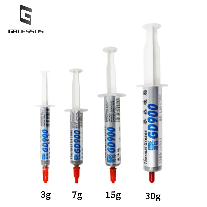 

Thermal Conductive Silicone Grease 3/7/15/30g Syringe Tube Mounted CPU Heat Dissipation Paste High Temperature Resistance