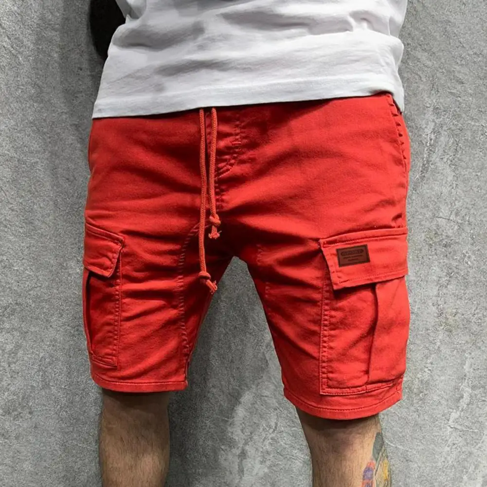 

Stylish Shorts Multi Pockets All Match Shrink Resistant Straight Wide Leg Multi Pockets Cargo Shorts