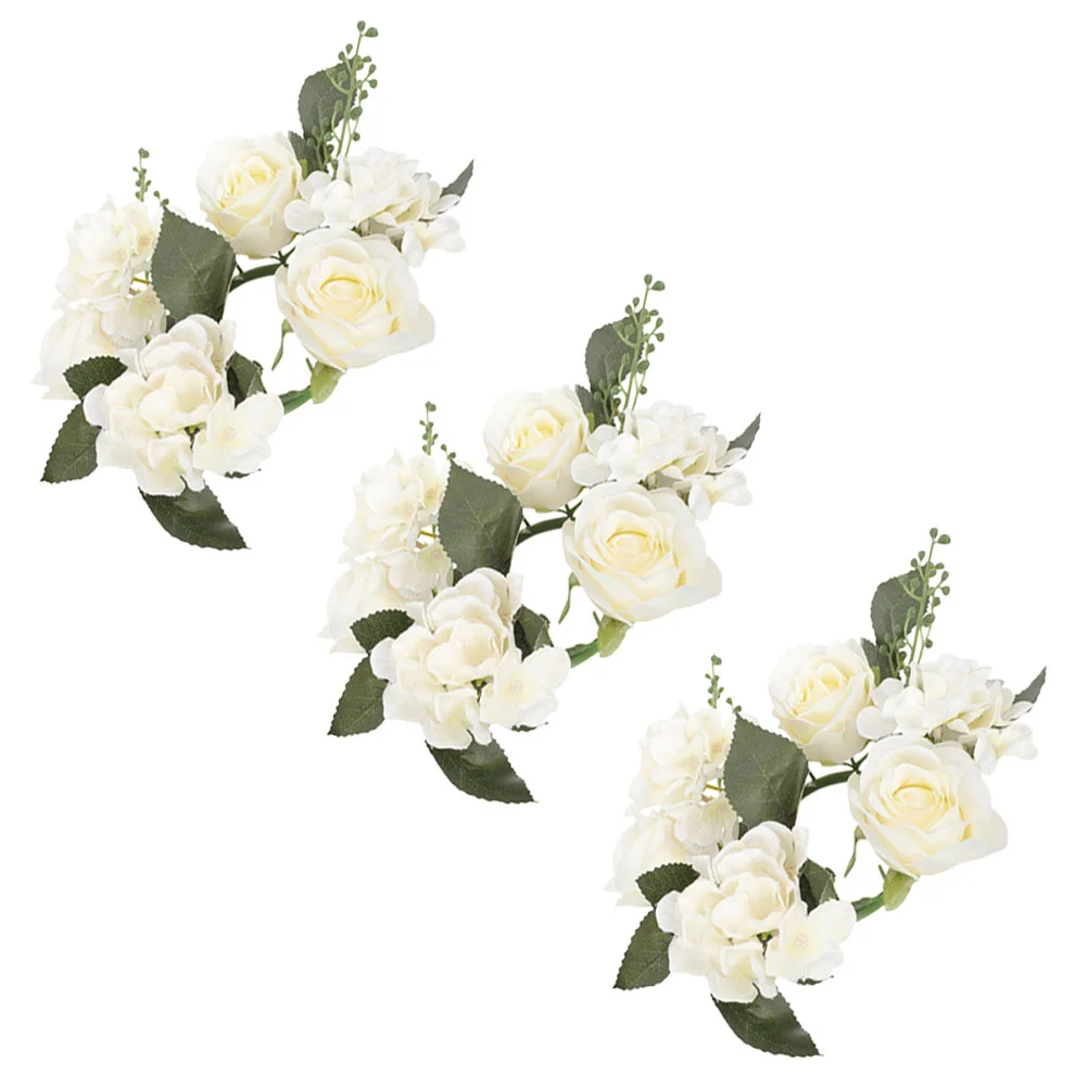 

Wreath Artificial Rings Wreaths Ring Flower Rose Decor Ever Husband Best Gifts Wedding Decorative Votive Eucalyptus Ornament