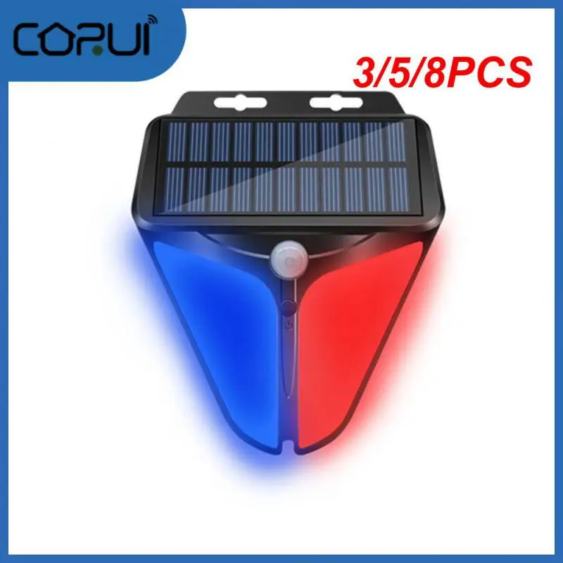 

3/5/8PCS Solar Alarm Light Flash Alarm Lamp Ip65 Waterproof Solar Lighting Alarm Siren Motion Sensor Home Yard Outdoor