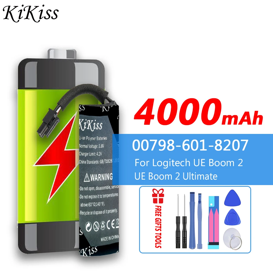 

KiKiss High Capacity 4000mAh 00798-601-8207 Replacement Battery for Logitech UE Boom 2, UE Boom 2 Ultimate