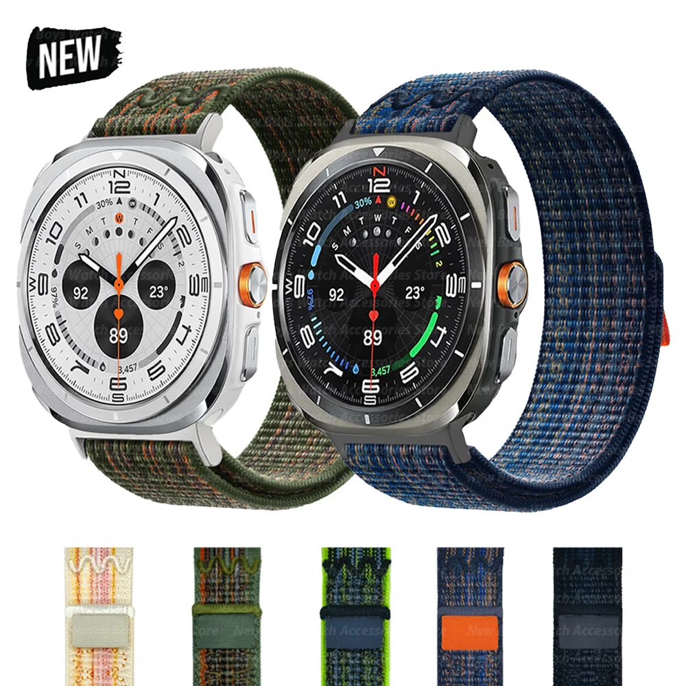 Нейлоновый ремешок-петля для Samsung Galaxy Watch Ultra 47 мм спортивный браслет без зазора