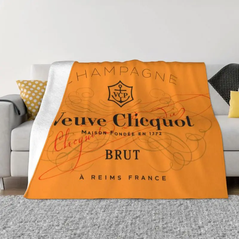 

Clicquots Champagne Blankets 3D Printed Breathable Soft Flannel Sprint VCP Throw Blanket for Sofa Outdoor Bedroom
