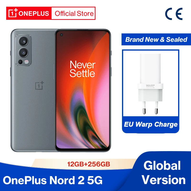 

New World Premiere OnePlus Nord 2 5G 12GB 256GB Smartphone Global Version 50MP AI Camera OIS MTk Dimensity 1200-AI Warp Charge