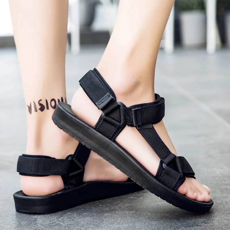 Summer Sandals Men Detachable Outdoor Beach Woven Strap Sports Men's Shoes Women Slippers Sandalia