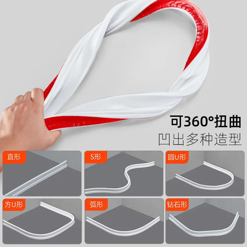 2m bathroom water stopper blocker shower dam retaining non slip dry and wet separation flood barrier door bottom sealing strip free global shipping