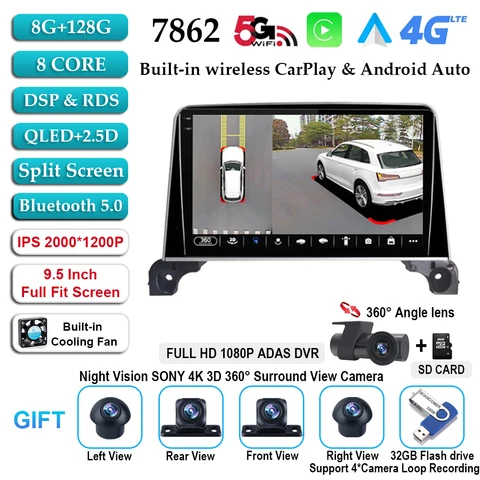Android для Peugeot 5008 4008 3008 2017 2018 2019 2020 2 Din Автомобильный мультимедийный плеер WIFI FM GPS головное устройство с рамкой авто стерео