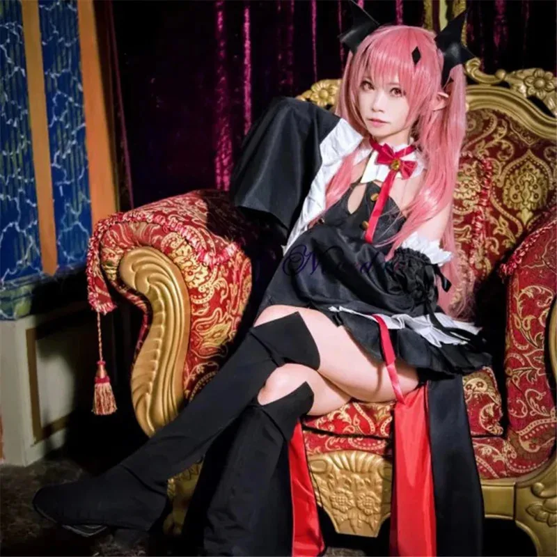 Фото Серафим Конца Owari no Seraph Krul Tepes Косплей Костюм Униформа Парик Косплей Аниме Ведьма Вампир Костюм Хэллоуина Для W gdk №4