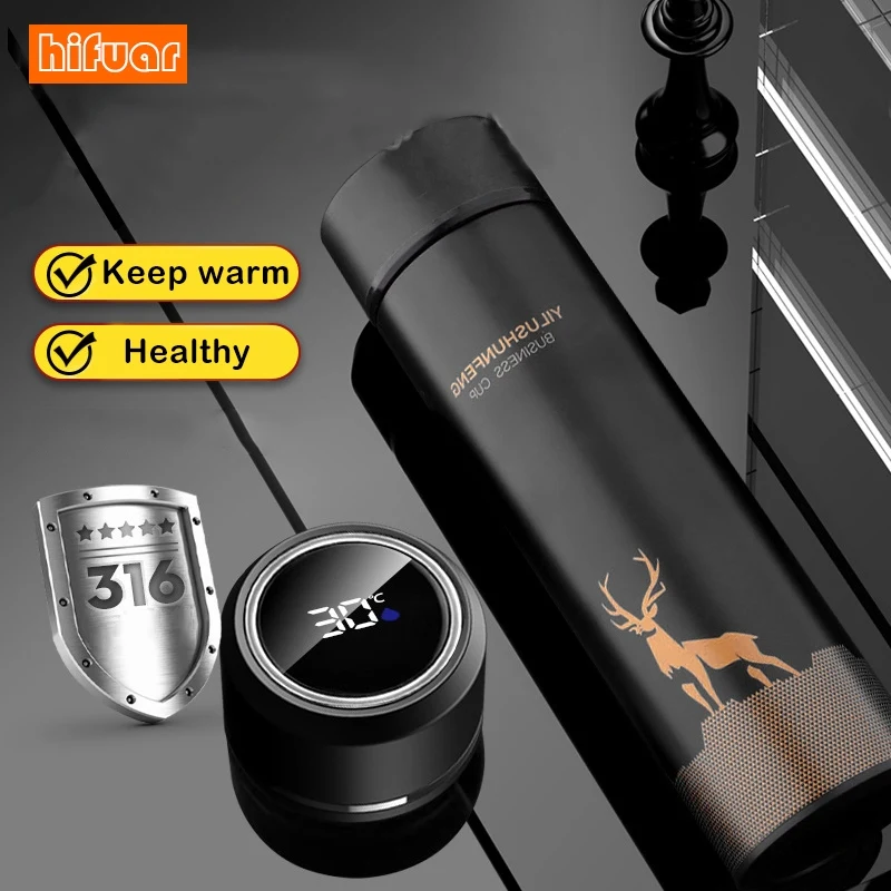 Water Bottle Thermos Temperature Display Water Bottle Vacuum Flasks Thermoses Coffee Milk Cup Thermos Travel Bottle