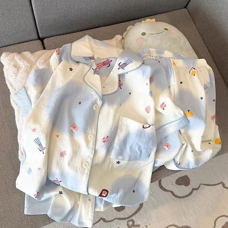 Летние женские пижамные комплекты костюм с шортами и коротким рукавом для