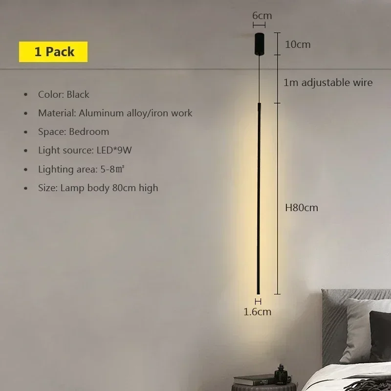 

Современные светодиодные длинные подвесные светильники для столовой, спальни, прикроватная подвесная лампа, фоновые люстры, светильники для домашнего декора