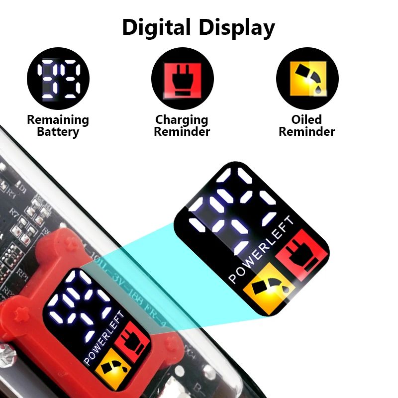 Электрическая машинка для стрижки волос профессиональный триммер с прозрачным