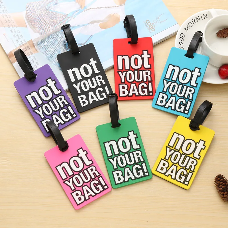 

Creative Letter Cute Travel Accessories Luggage Tags Suitcase Cartoon Style Fashion Silicon Portable Travel Label Baggage Tag