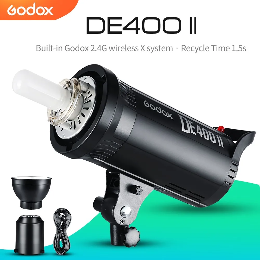 Студийная Вспышка Godox DE400II 400 Вт 400Ws GN65 стробоскоп налобный фонарь для фотосъемки