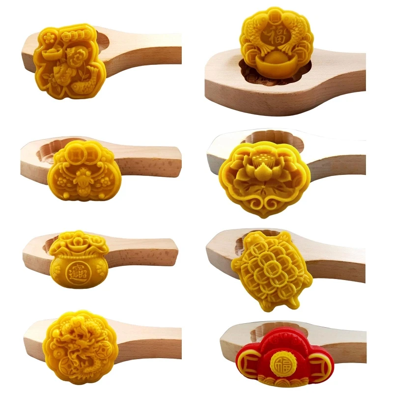 

Mooncake Moulds Mooncake Stamps DIY Baking Gadgets Kitchen Gadgets Wood Material
