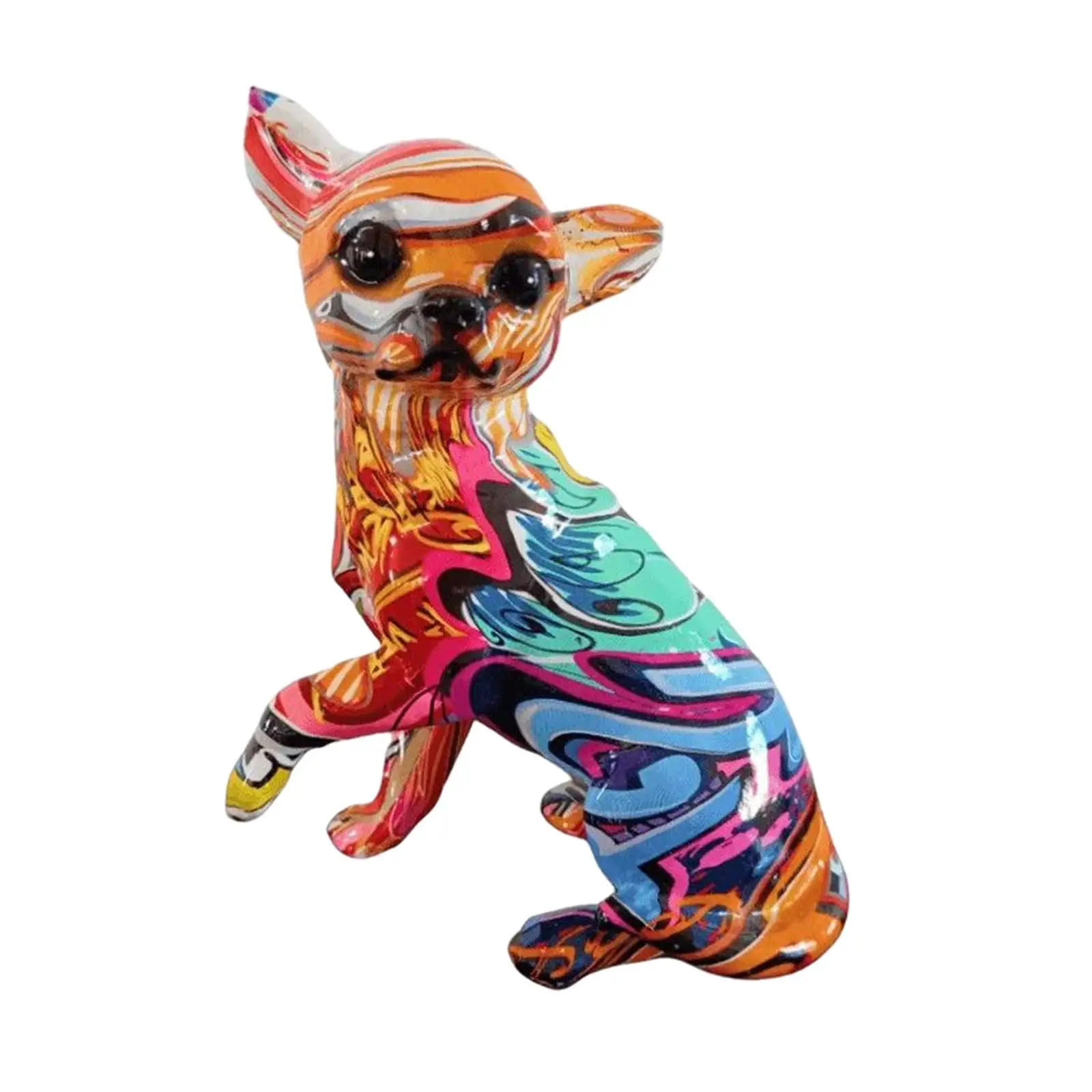 Статуя собаки чихуахуа граффити статуя животного для гостиной
