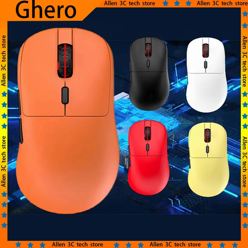 Беспроводная мышь Incott Ghero Pro 2 режима датчик PAW3395 8k скорость возврата RGB эргономика