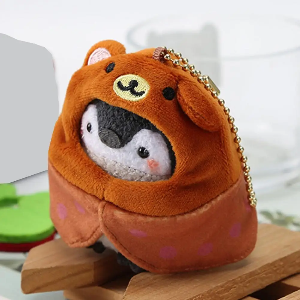 

Hanging Ornament Eco-friendly Great Wear Resistant Miniature Penguin Plush Toy Keychain Pendant