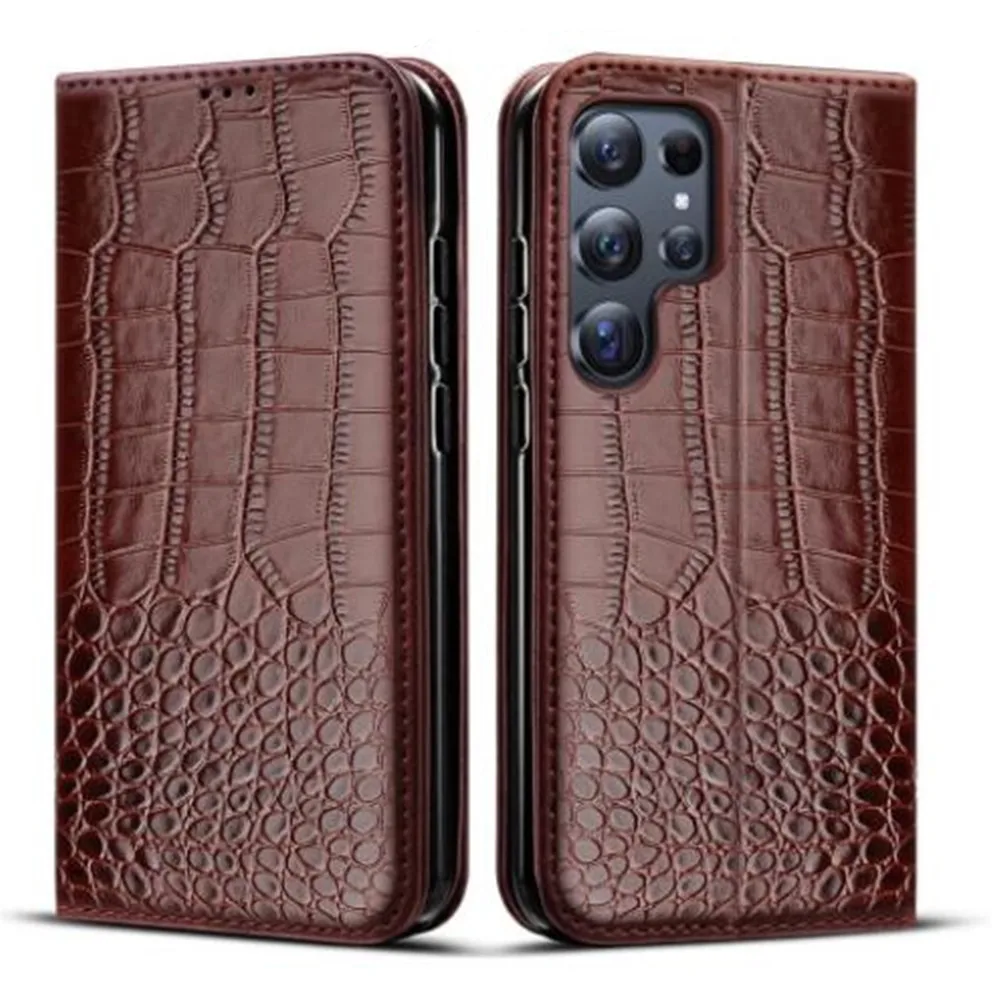 

Кожаный чехол-книжка для Samsung Galaxy S23 Ultra S23 + S23Plus