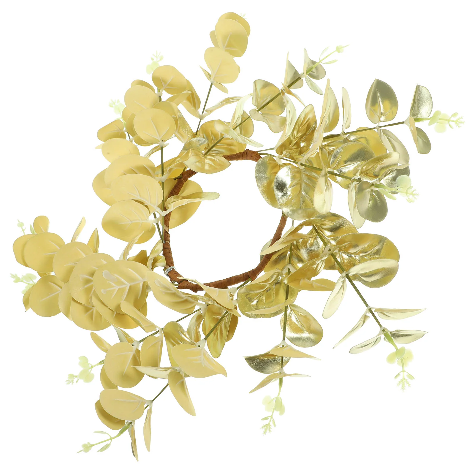 

Eucalyptus Wreath Mini Wreaths Desktop Decor Flower Garlands Ring Artificial Plants & Flowers Dining Table Leaf Rings