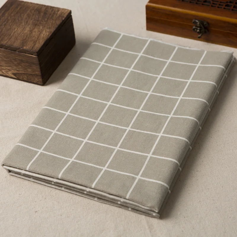 50*150 см клетчатая льняная хлопчатобумажная ткань для тканей детский домашний