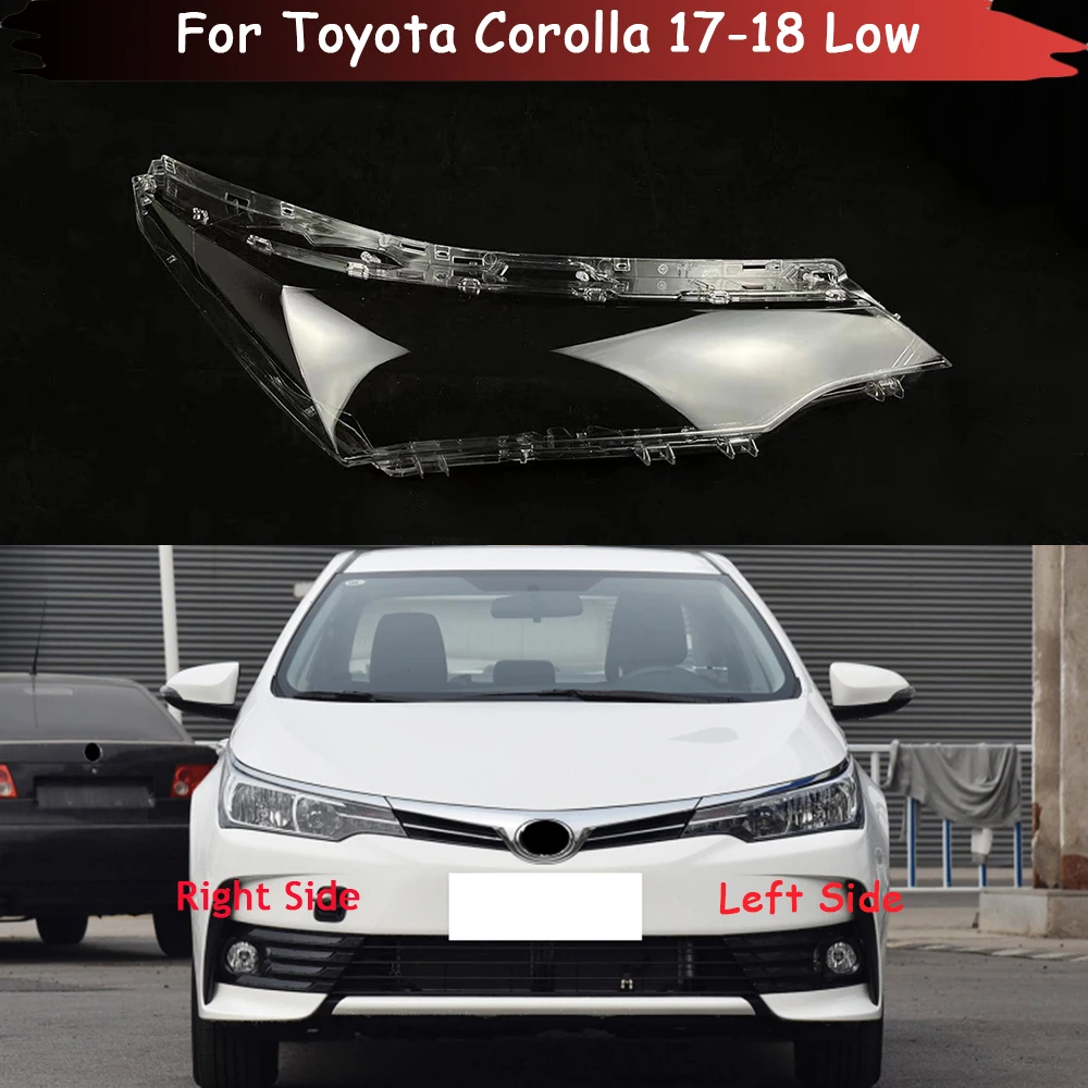 Front Headlamp Cover Lampshade Headlight Waterproof Head Light Shade Shell Caps For Toyota Corolla 2017 2018 Low Configuration