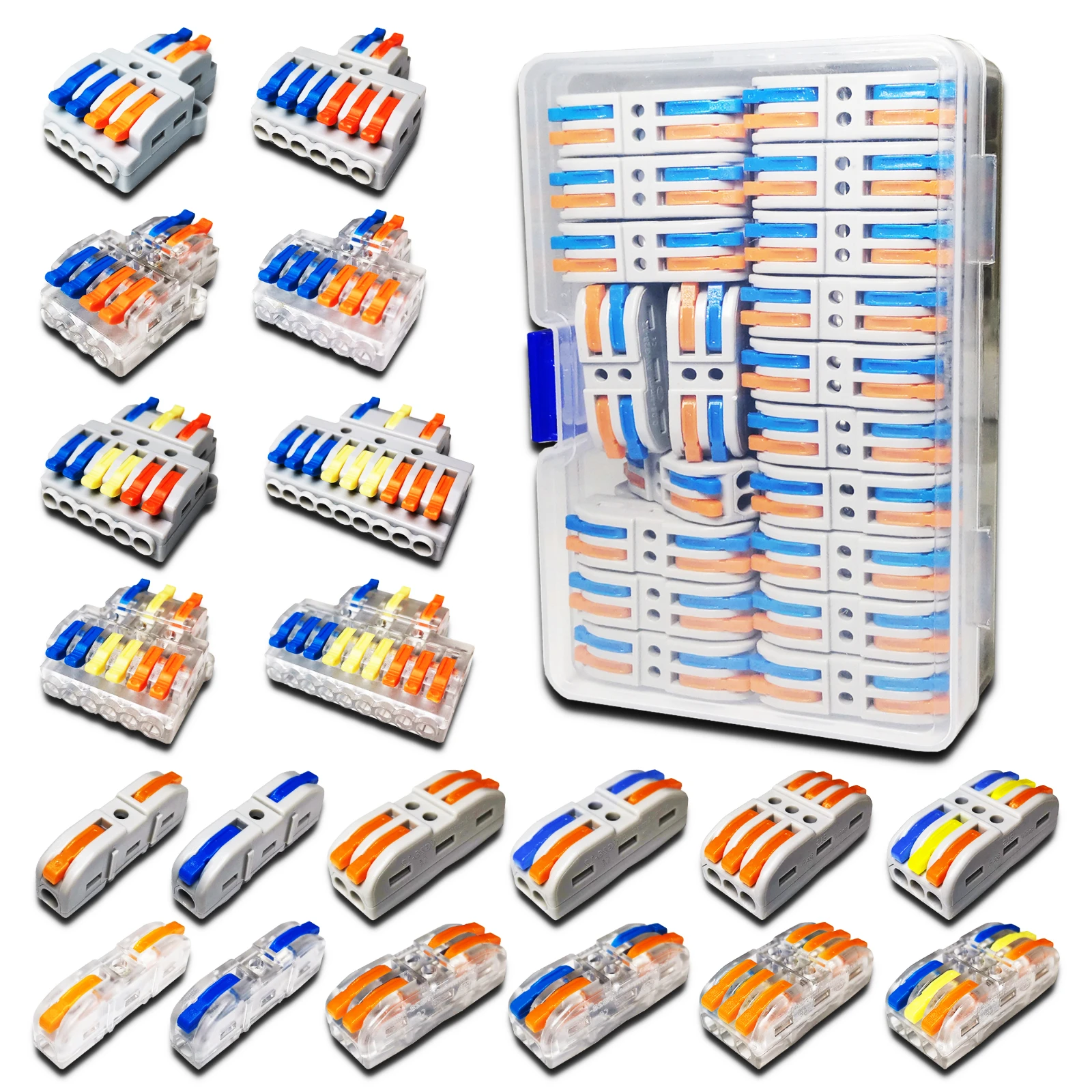 

Mini Fast Boxed Wire Connector 211 212 313 424 426 Compact Conductor Spring Wiring Connector Conductor Push-in Terminal Block