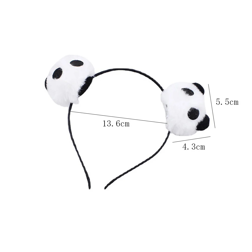 2022 милые однотонные уши панды повязки для волос девочек Дети красочные пушистые