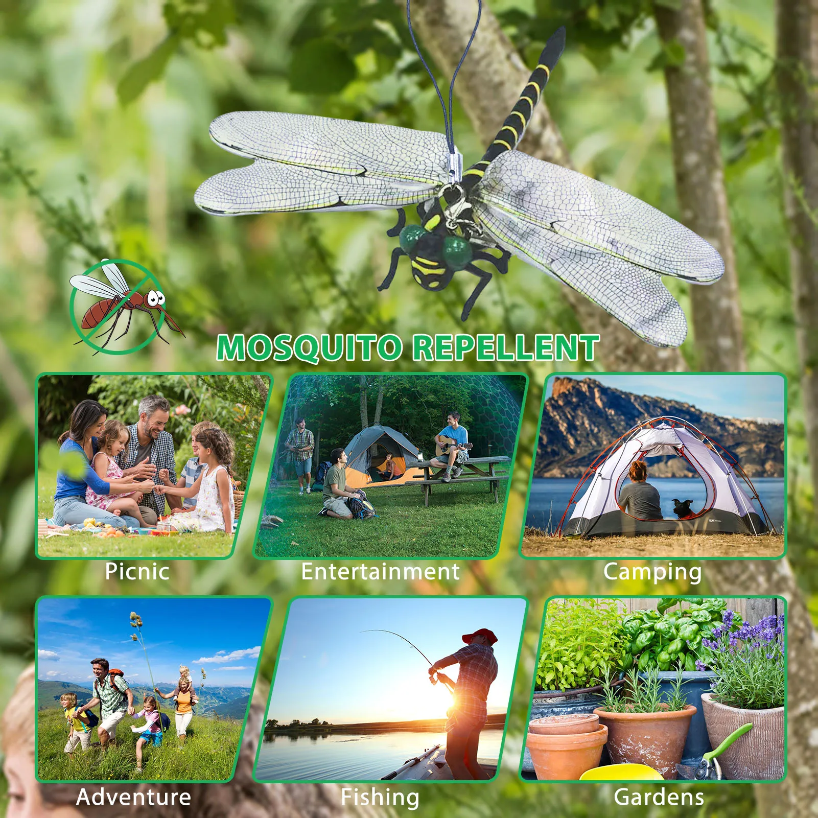 

Имитация стрекозы репеллент от комаров Подвеска для наружного визуального репеллента Легкий в использовании XHC88