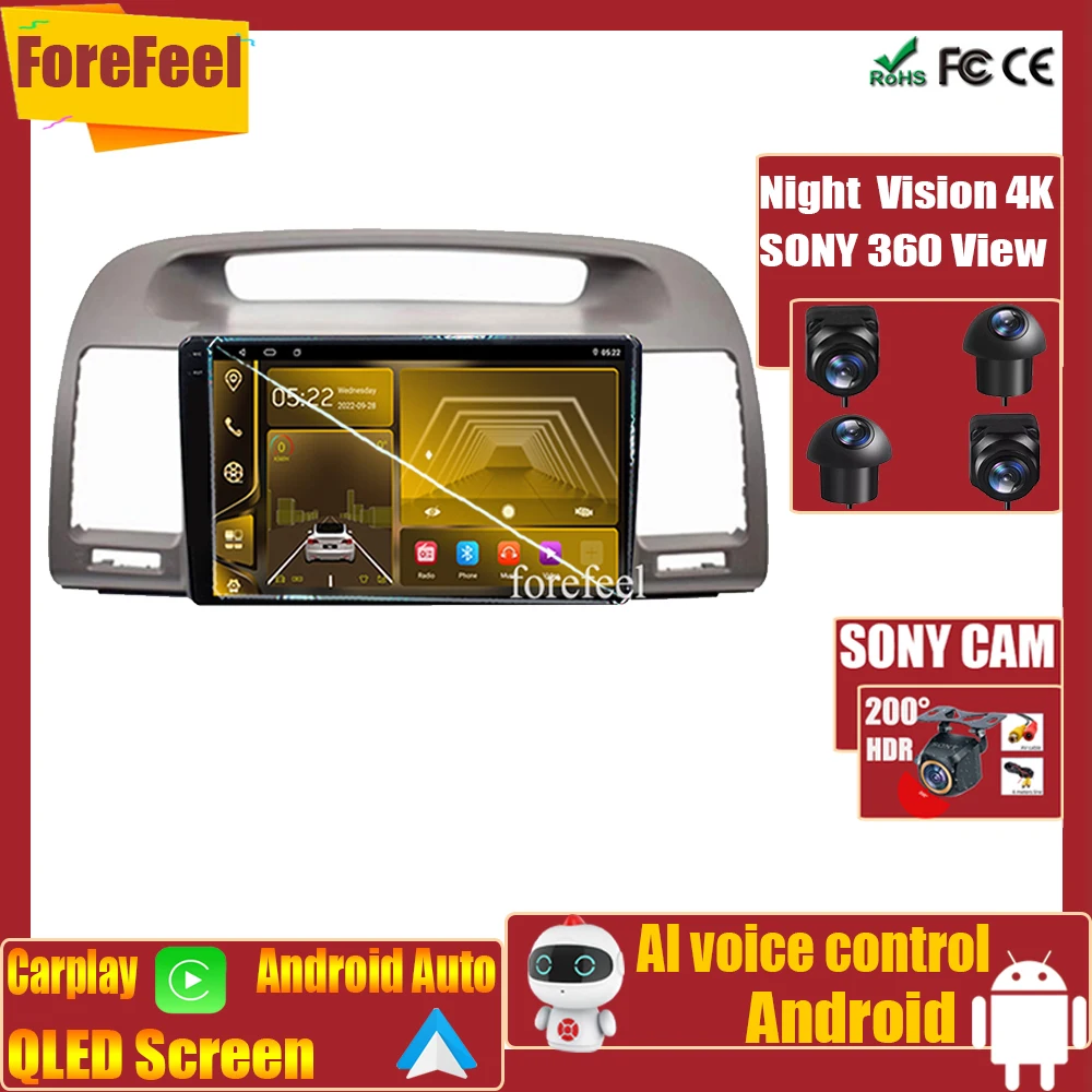 

Android Auto 7862 для Toyota Old Camry 2002 - 2006 экран мультимедийный видеоплеер навигация № 2din монитор радио головное устройство для автомобиля