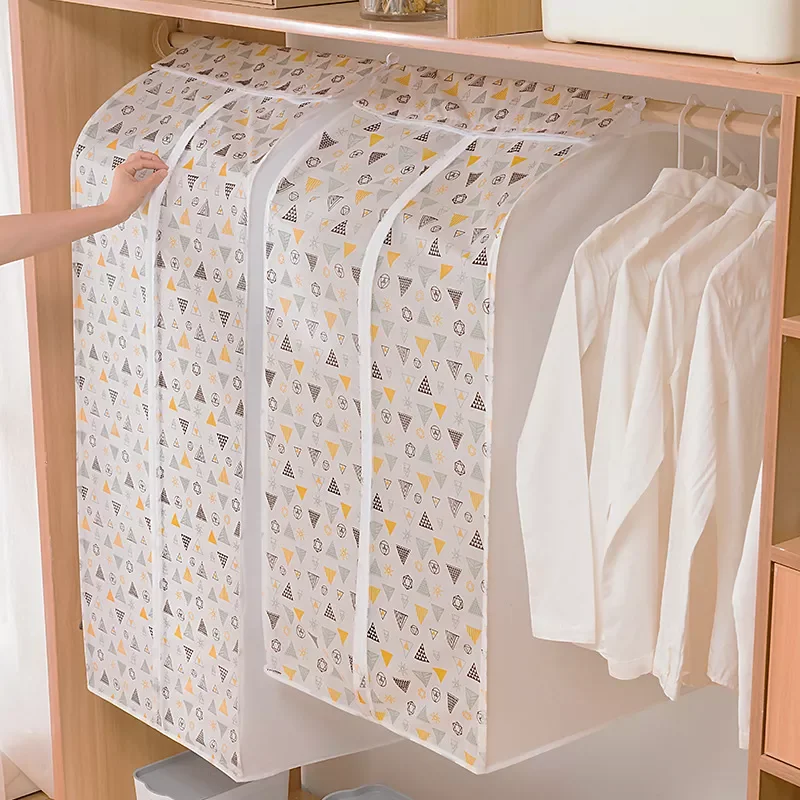 

NEW 3D Zipper Dust Clothes Cover Clothes Storage Wardrobe Suit Bags Closet Hangers Case Clothing Cover Dust Bag Hanging Organize