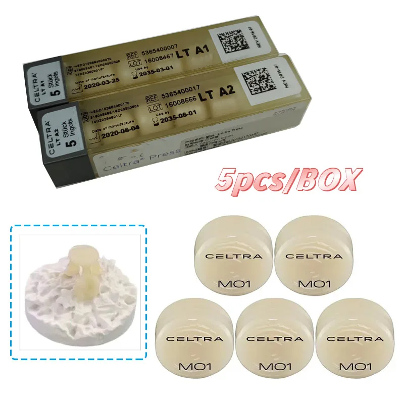 5 шт./кор. Dental Sirona Celtra пресс-слитки HT/LT стоматологическое стекло керамика ZLS