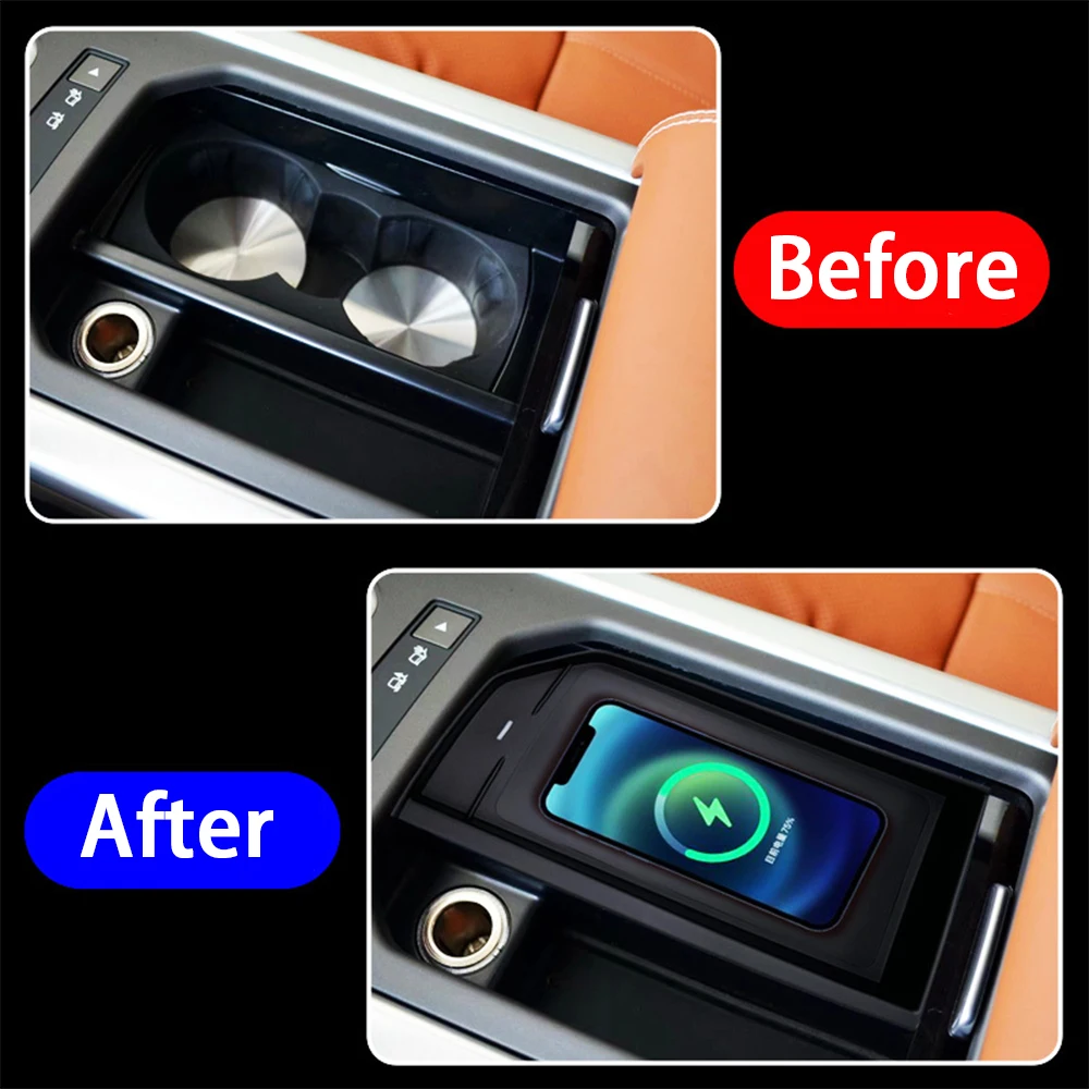 Для Land Rover Range Evoque L538 LRX 2012-2018 передние подстаканники Беспроводное зарядное