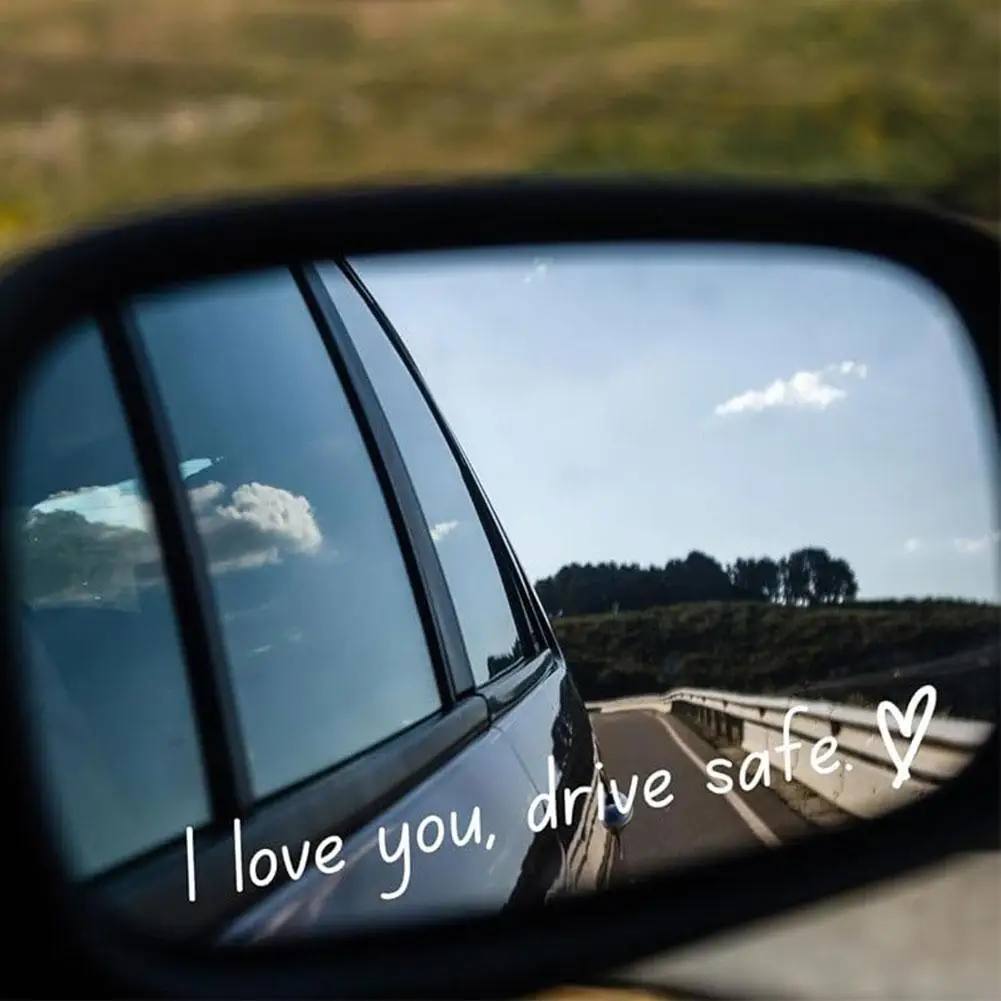 Наклейка на заднее зеркало автомобиля I Love You наклейка Drive Safe для зеркала заднего