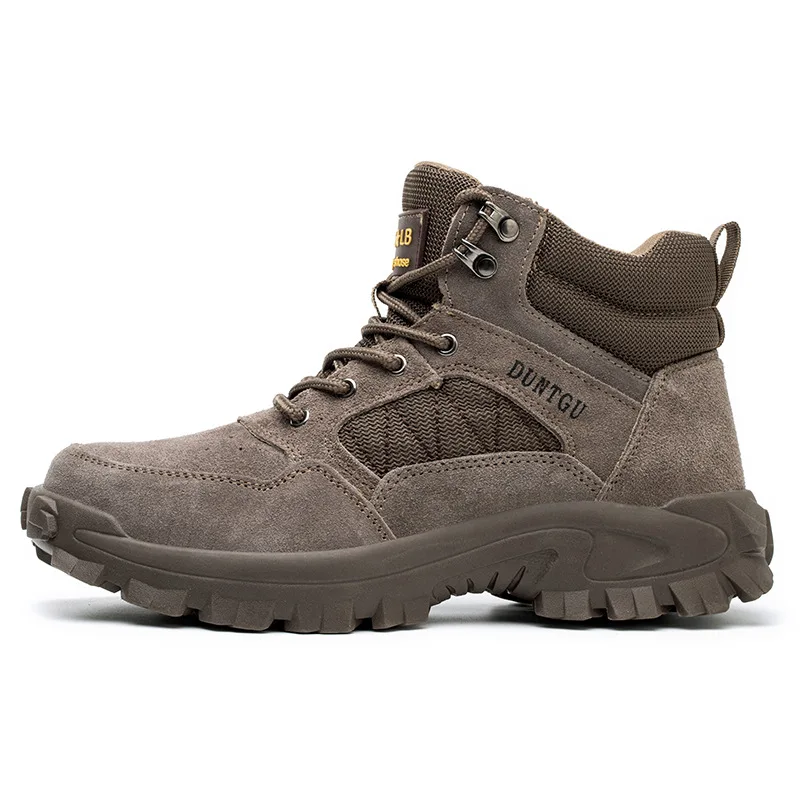 

Men's Safety Shoes, Anti-smashing Steel Toe Work Shoes, Breathable Suede Sneakers, Fall/Winter