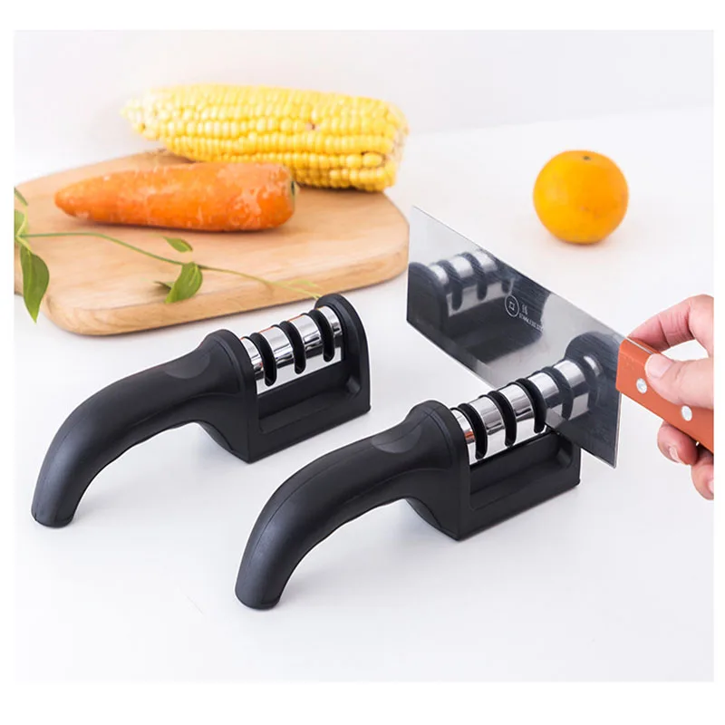 

Portable Pipe Shape 3 Stages Knife Sharpener Tungsten Steel Ceramic Rod Sharpener for Kitchen Knives Accessories Tools