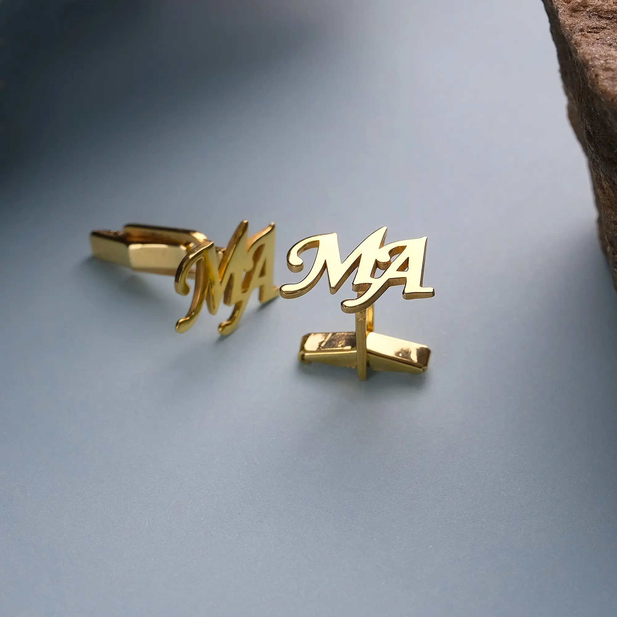Luxury Stainless Steel Custom Name Initials Cufflinks for Mens Wedding Sleeve Button Pin Groomsmen Gifts Jewelry for Men