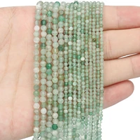 2 3 4mm natural green aventurine faceted small loose spacer jade beads wholesale tiny strand bead for jewelry making diy earring