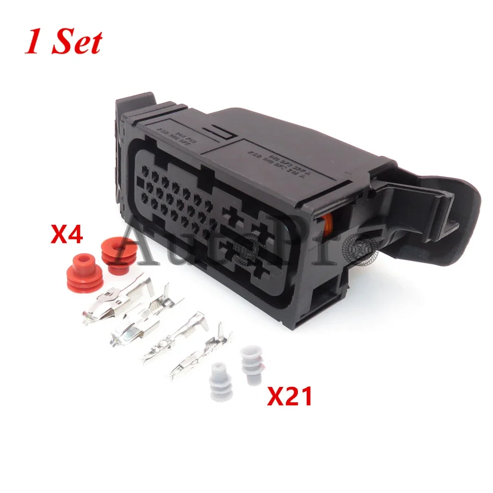 

1 комплект, 25 отверстий 1H 0973327 Автомобильный двигатель, коробка передач, электрический разъем переменного тока, автомобильный композитный пластиковый корпус, разъем для VW Santana