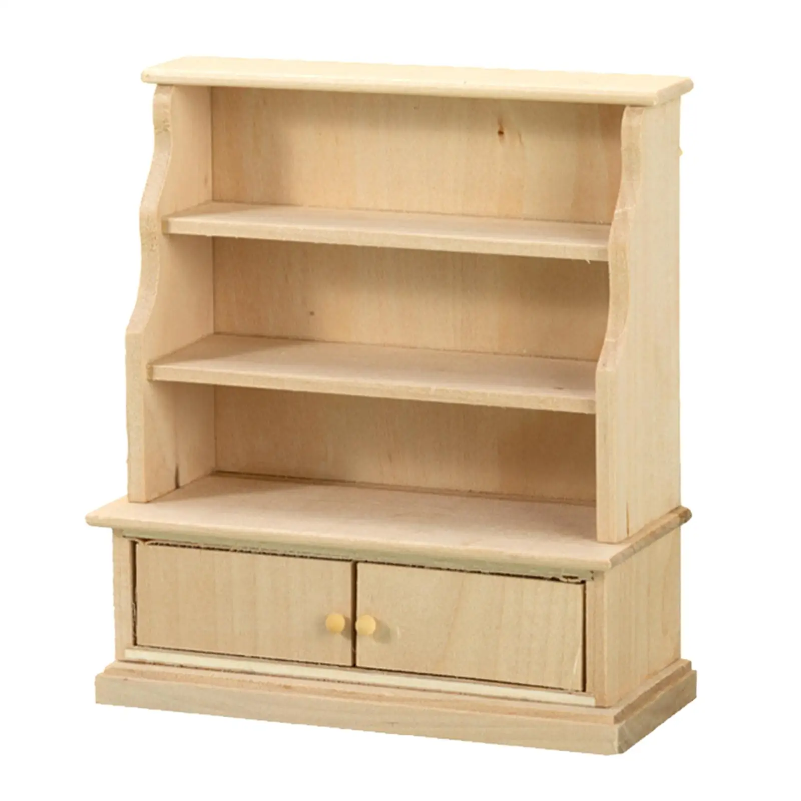 

Miniature Cabinet Bookcase for 1:12 Scale Dollhouse Living Room Accessory