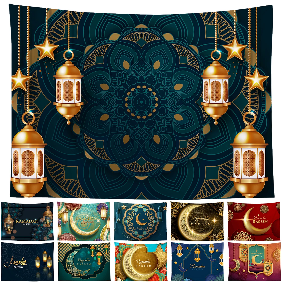 

Ramadan Tapestry Islamic Muslim Eid Decoration Wall Hanging Eid Mubarak Decor Tapestry For Home Ramadan Party Decor Supplies