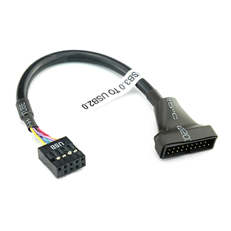 

20Pin 19Pin USB Female to 9Pin USB 2.0 Male Motherboard Cable Adapter Cord P9JB